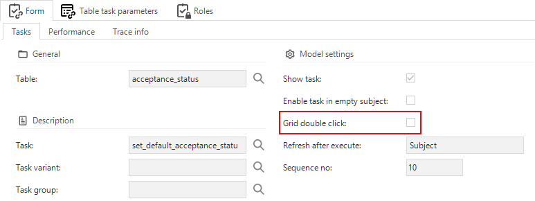 Grid double click