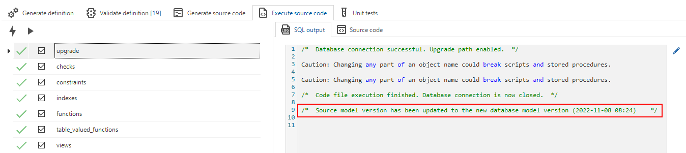 execute source code