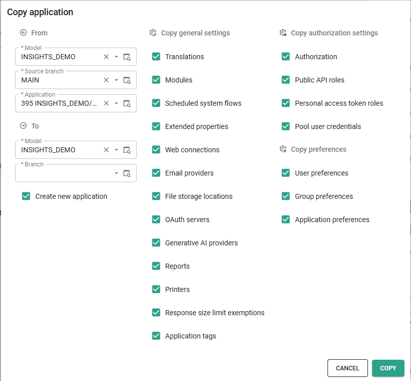 copy application