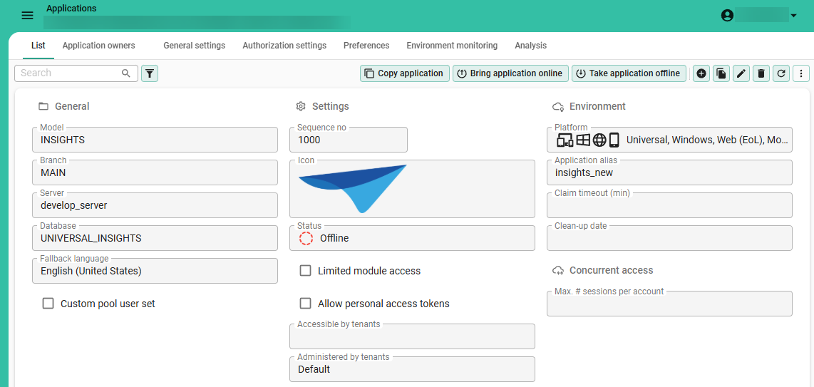 create an application