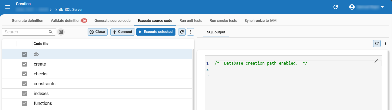Execute source code