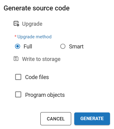 Generate source code