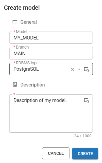 Create model