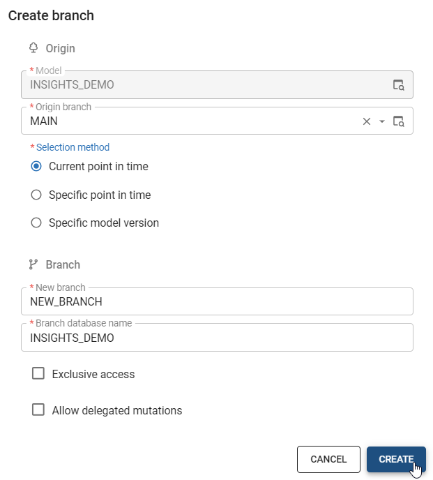 Create branch