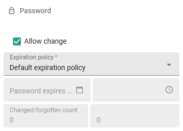 Allow change password
