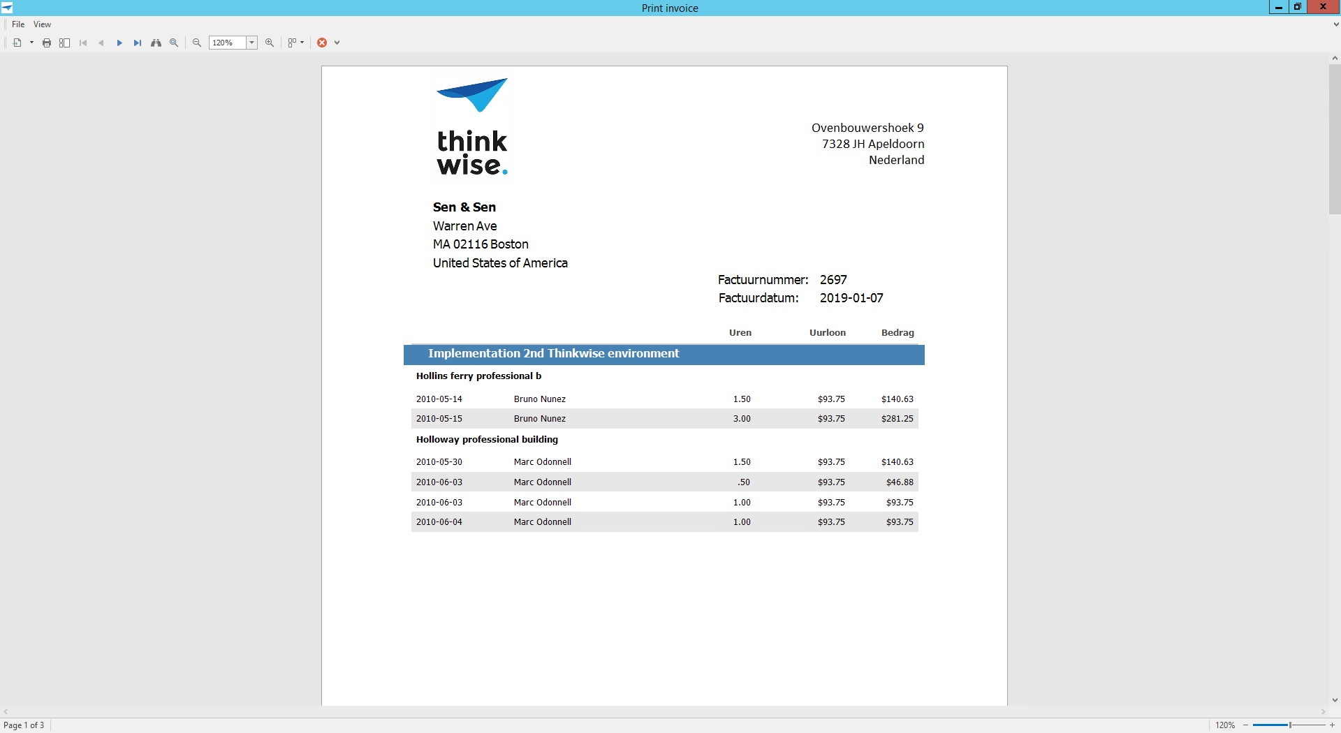 report preview example