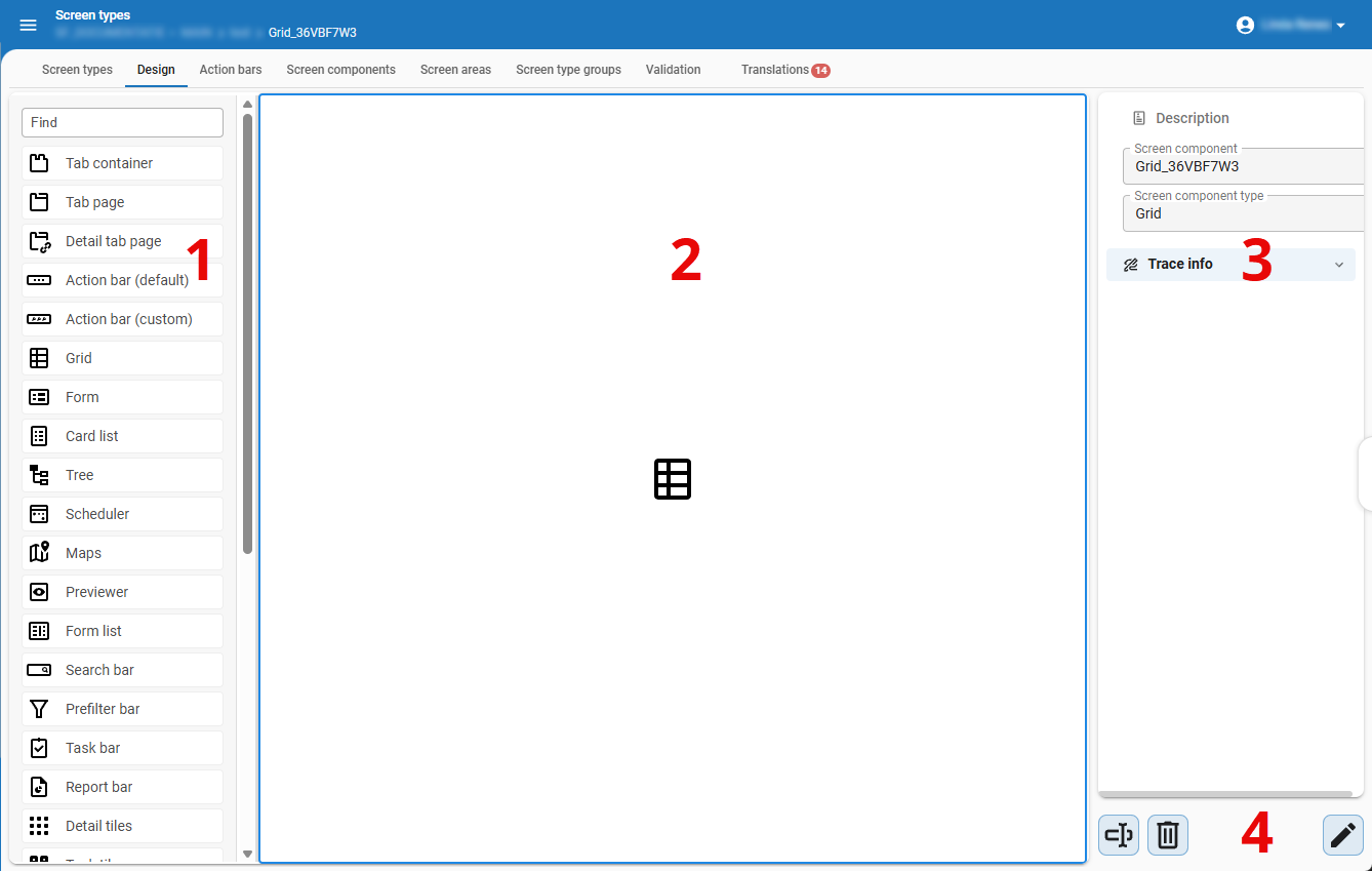 Designing a screen type