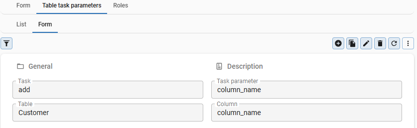 Table tasks