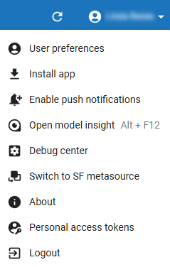 Model insight menu