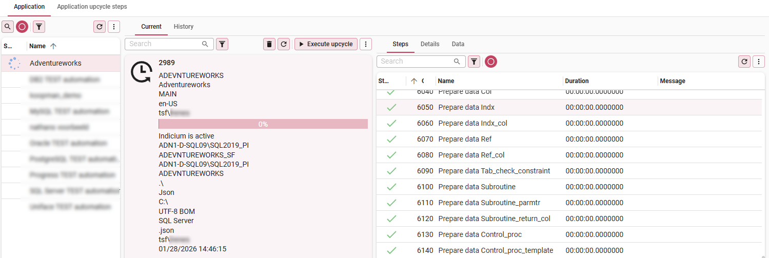executed upcycle steps