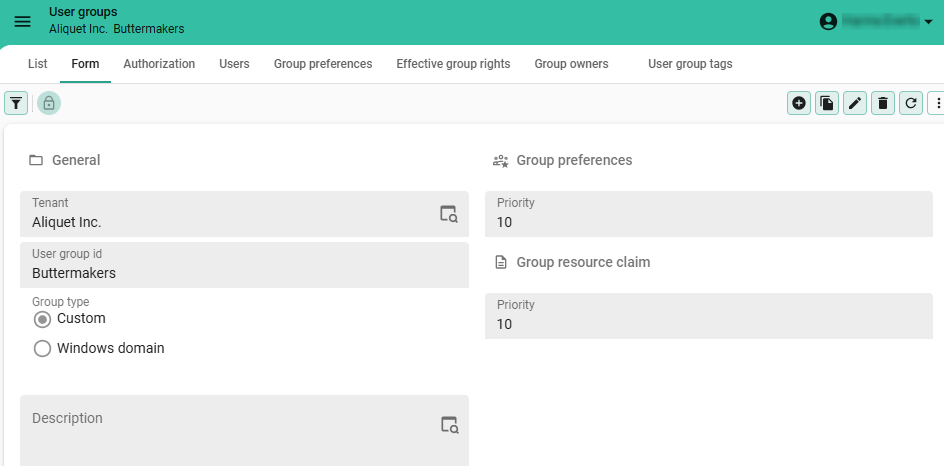 Create a user group
