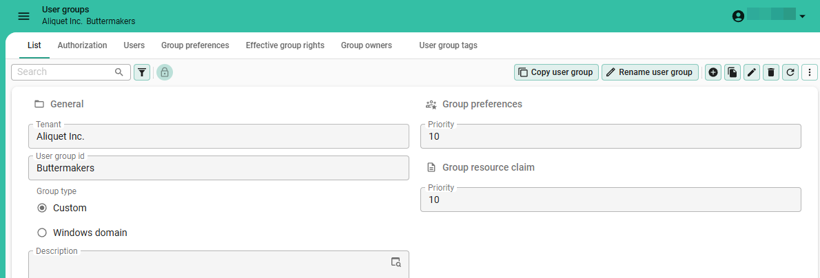 Create a user group