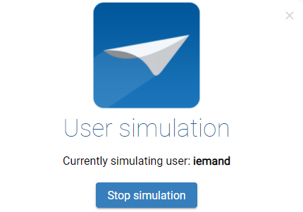 Simulated user