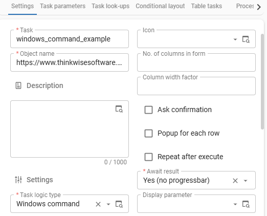 Windows command task